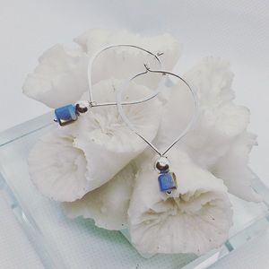925 sterling silver with crystal beads earring